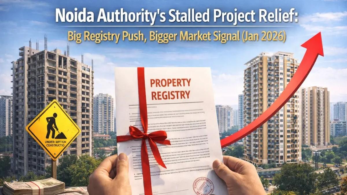 Noida Authority’s Stalled Project Relief: Big Registry Push, Bigger Market Signal (Jan 2026)