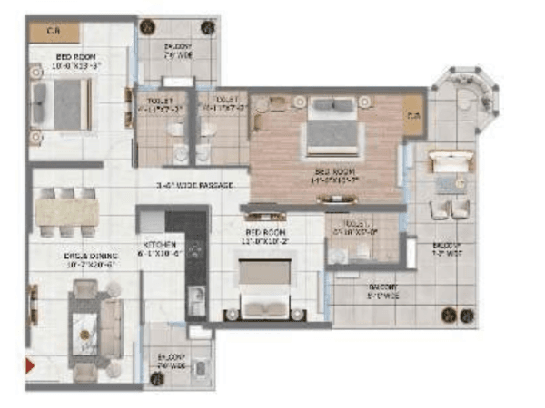 VVIP Namah BHK Apartment In Ghaziabad - Main Image